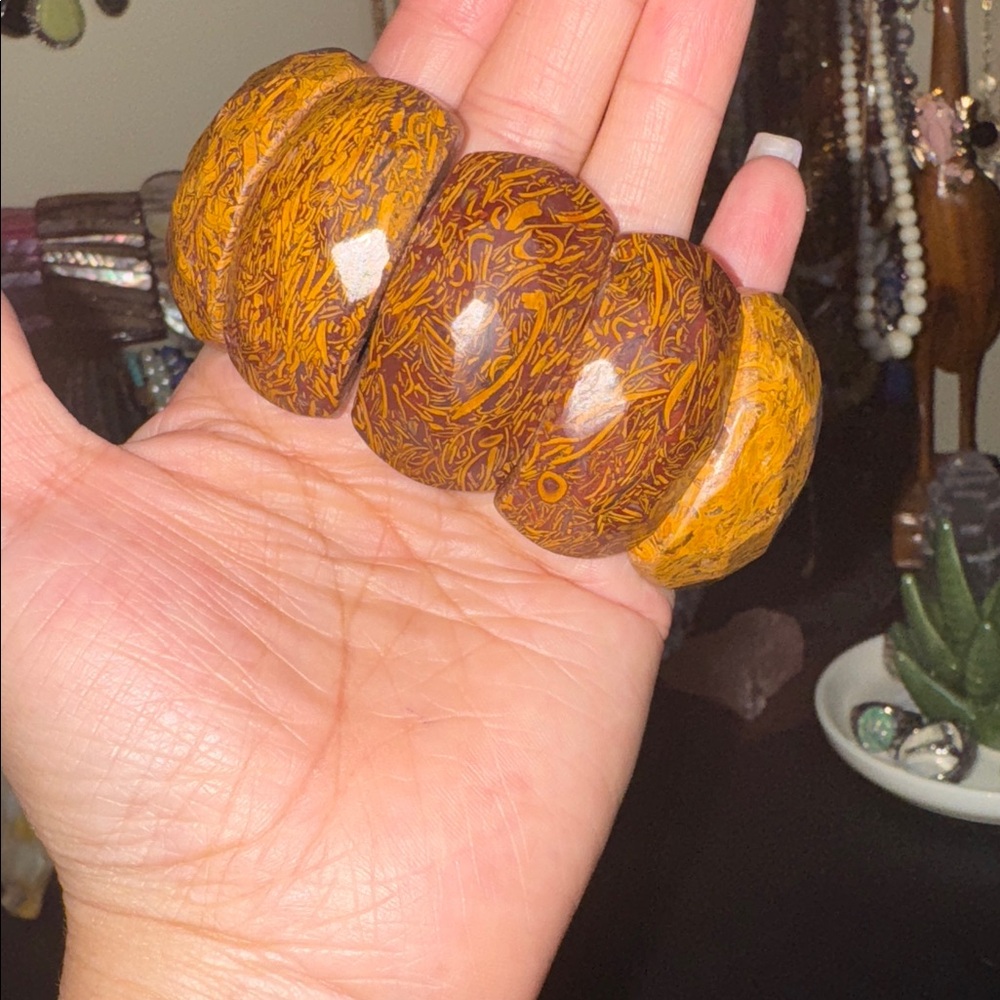 Mariam Jasper Stone Large Stretchy Bracelet